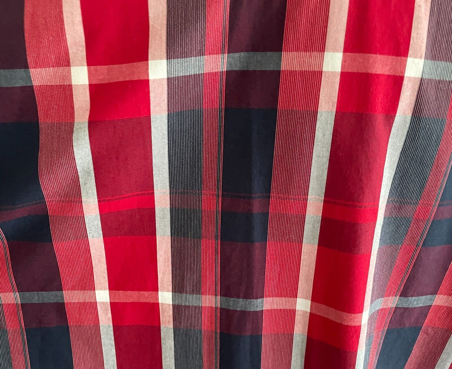 CONNOR Shirt Short Sleeve Red Navy White Button Up Cuffed Sleeves Mens 2XL
