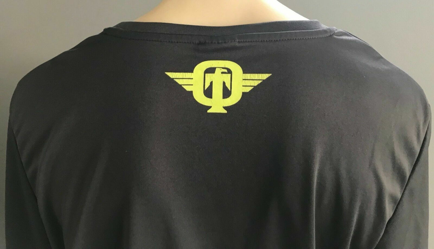 Mens T-Shirt XL TAPOUT Short Sleeve Grey & Neon Logo Graphics Crew Neck Tee NEW