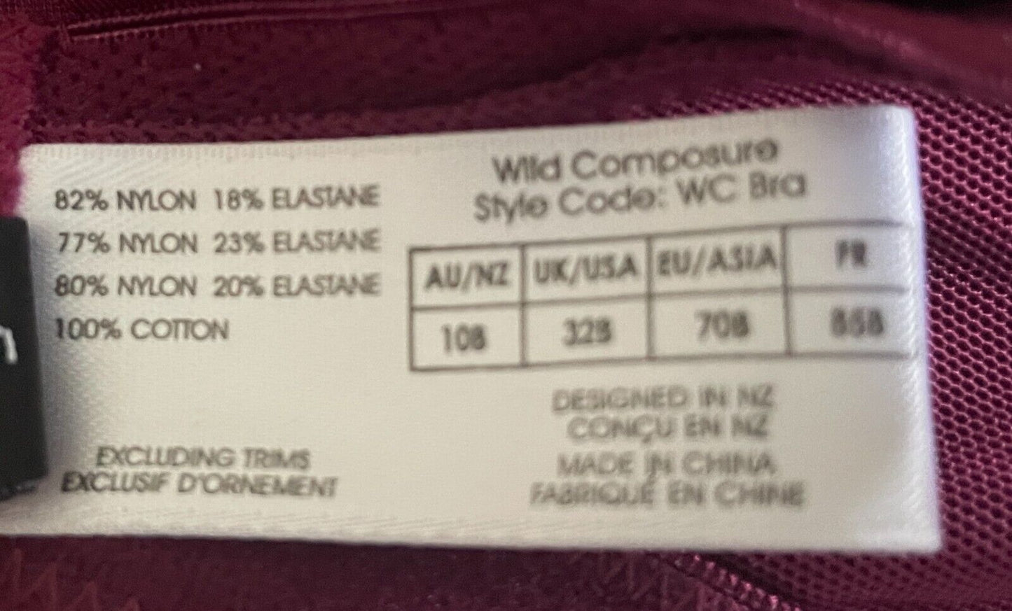 HOTMILK Wild Composure Bra 10 B Berry Red Maternity Nursing Lace Trim Wireless