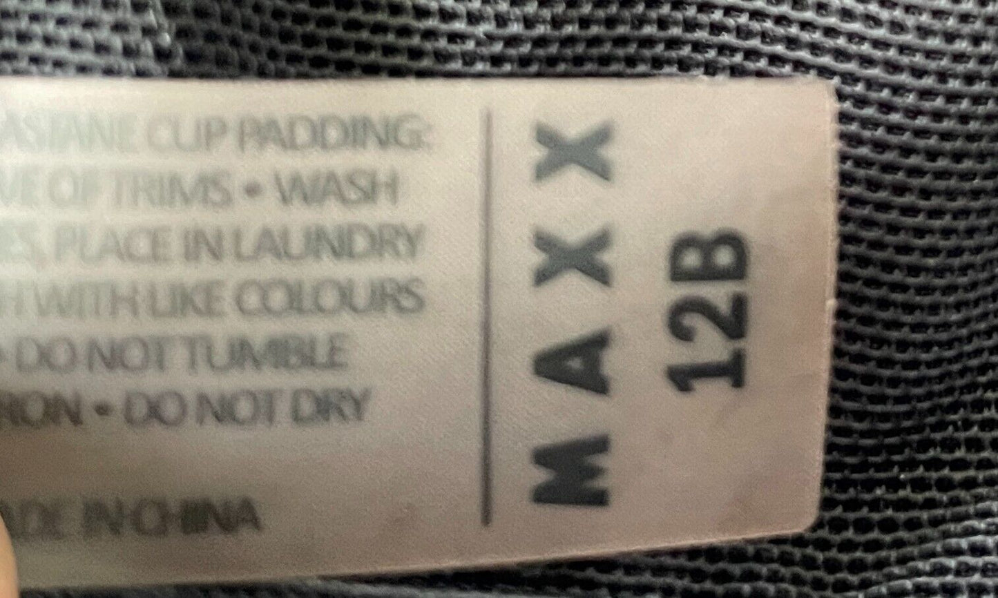 MAXX Sports Nursing Bra 12B Black Purple Pink Moulded Adjustable Straps 12 B