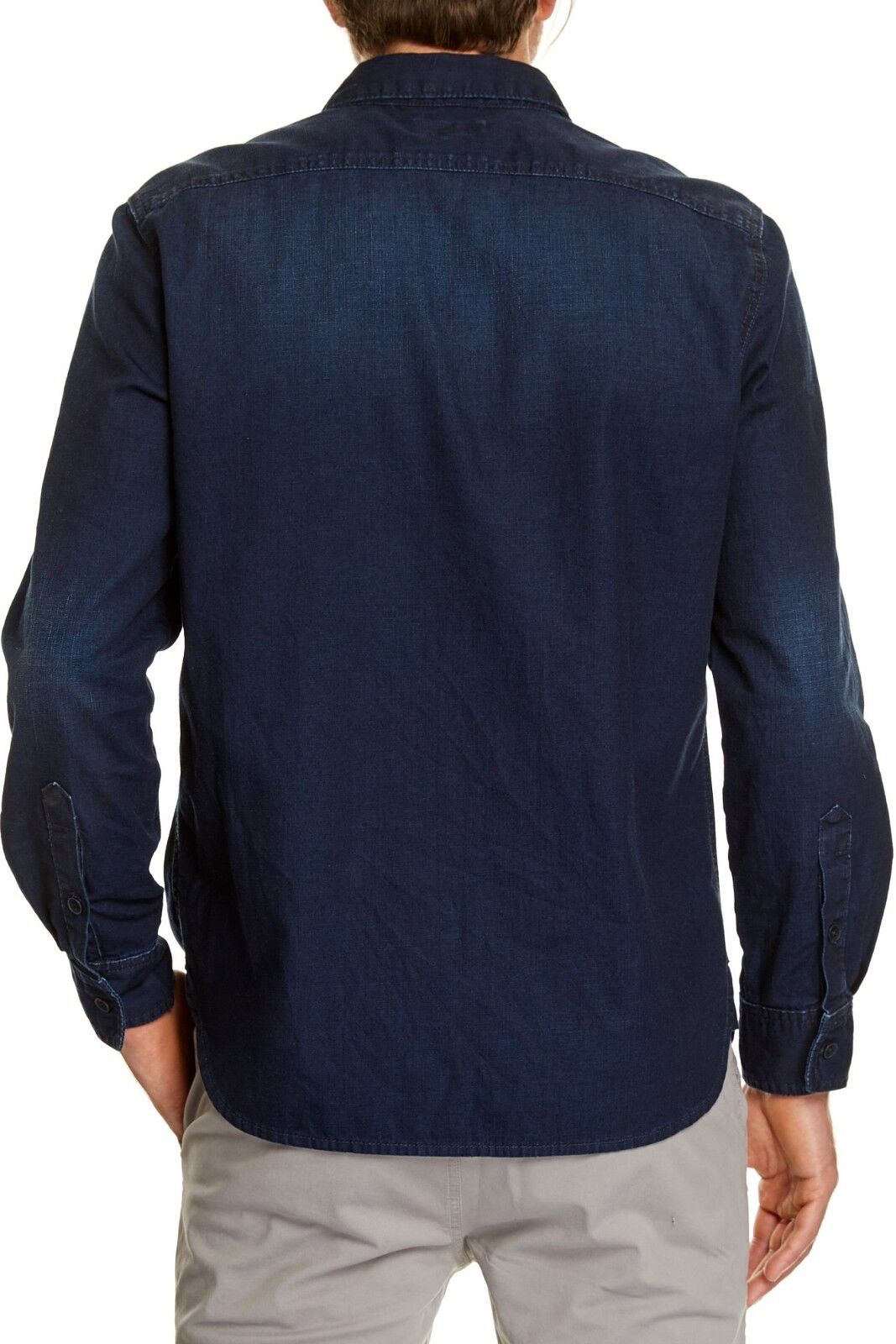 Mens JAG "Sequoia" Neptune Denim Shirt Premium Blue Long Sleeve Size L NEW