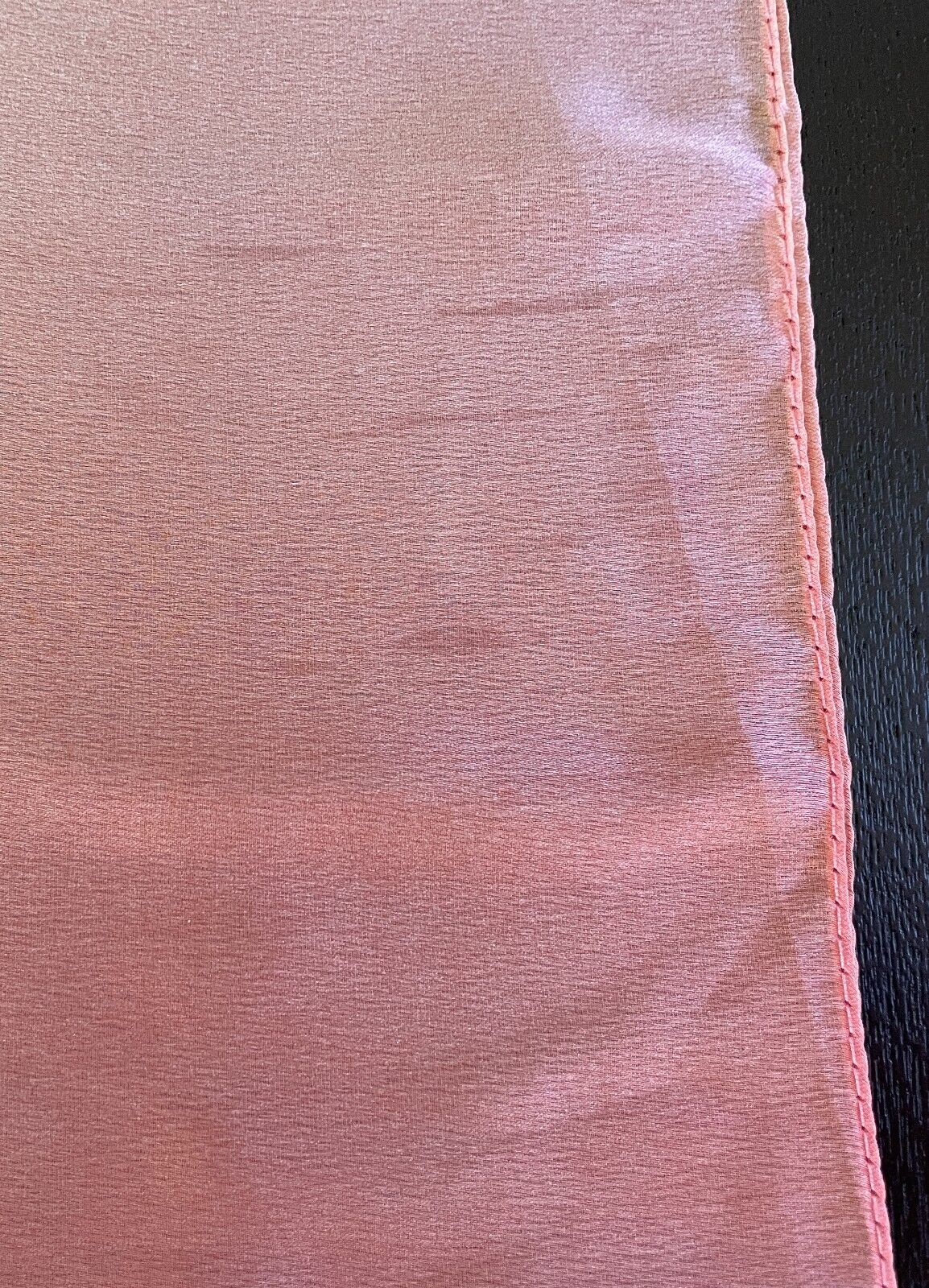 Silk Neck SCARF Coral Red Cream Ombre Wrap Rectangle Shape Gorgeous Colour Combo