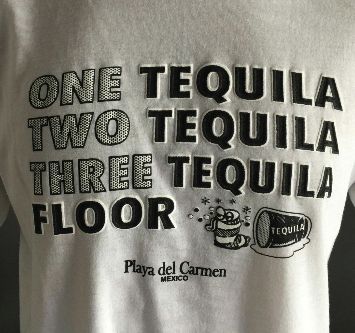 Mens T-Shirt MR BUHO Mexico Souvenir White Tequila Theme Short Sleeve Tee Size M