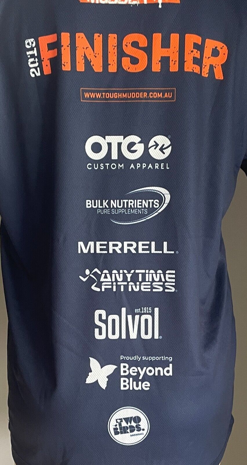 Mens T-Shirt MUDDER NATION Tough Mudder Finisher 2019 Size M 104cm Chest