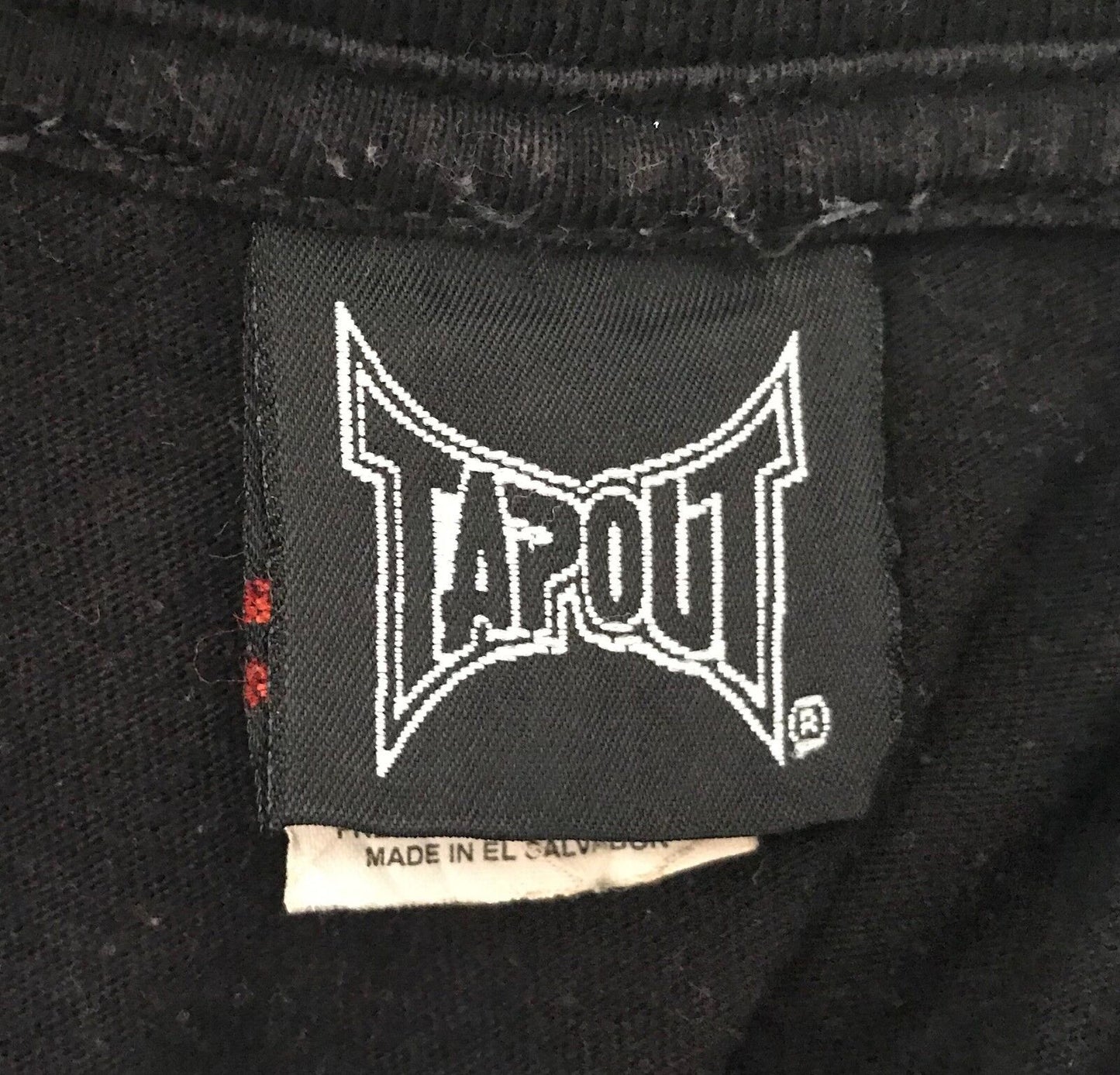 Mens T-Shirt TAPOUT Black Green Logo Graphics Tee Size M Crew Neck MMA Fans