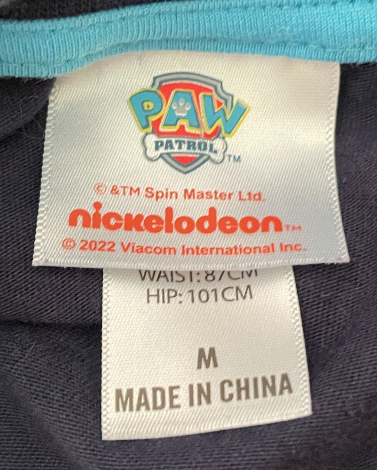 Mens T-Shirt NICKELODEON Dad Patrol Paw Patrol Short Sleeve Size M Navy Blue