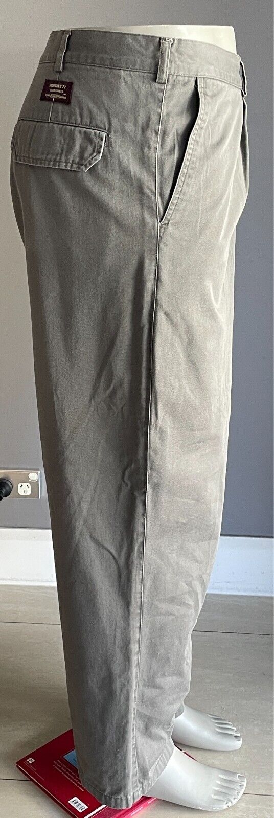 STUBBIES Pants Trousers Grey 72 Cotton Drill Full Length Mens Size 107