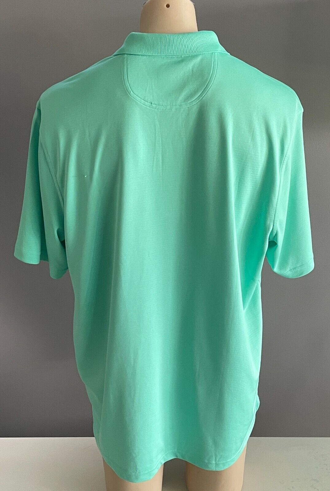 Polo Shirt GREG NORMAN Green Golf Button Up Collar Mens 128cm Chest Shark NEW