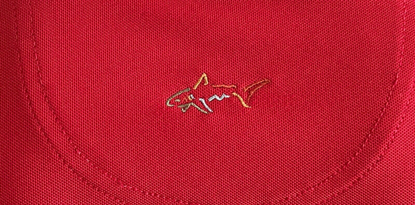 Polo Shirt GREG NORMAN Red Golf Short Sleeve 3 Button Collar Mens 120cm Chest