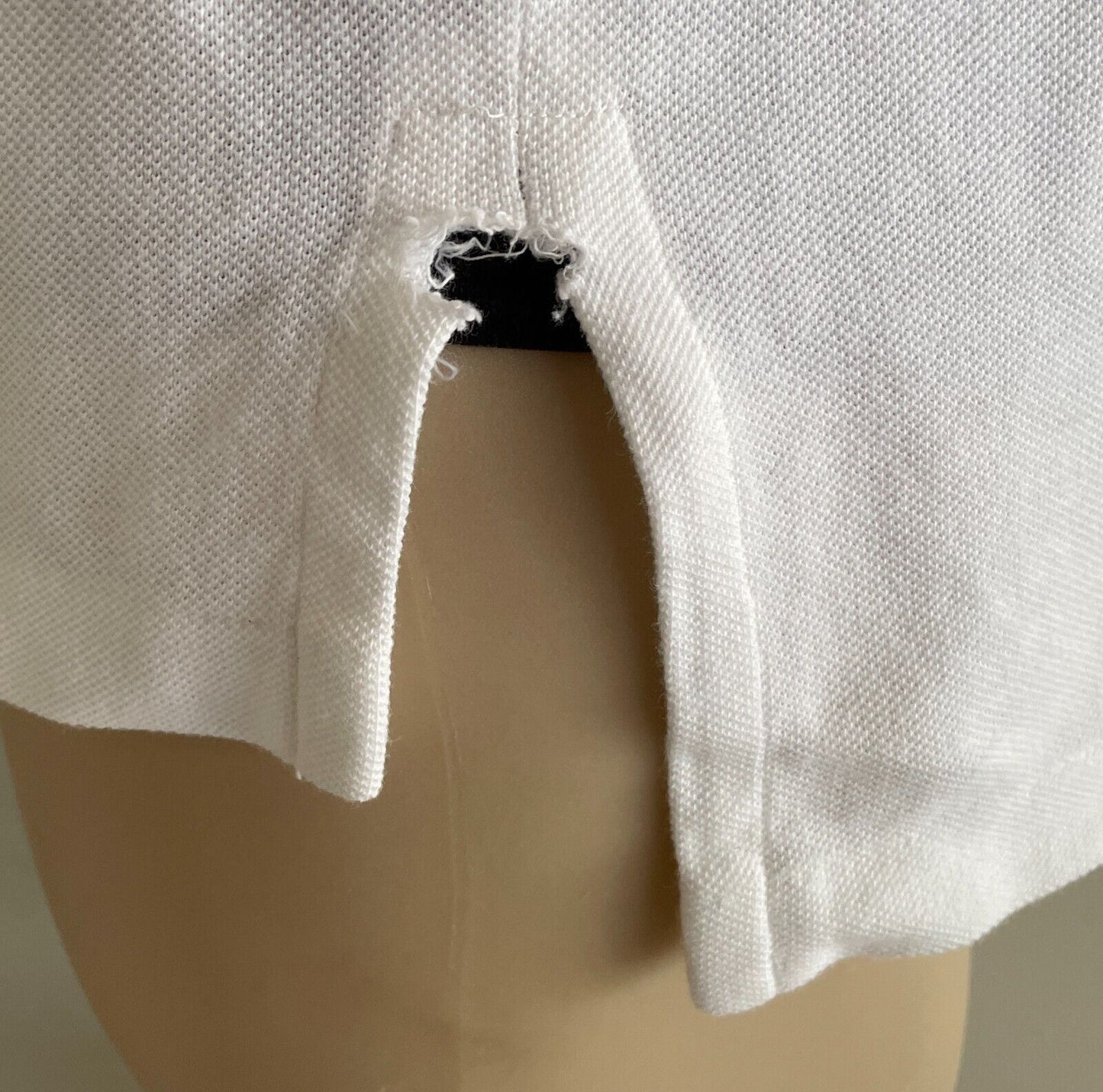 Polo Shirt POLO by RALPH LAUREN White Short Sleeve Mens Size S Cotton Fabric