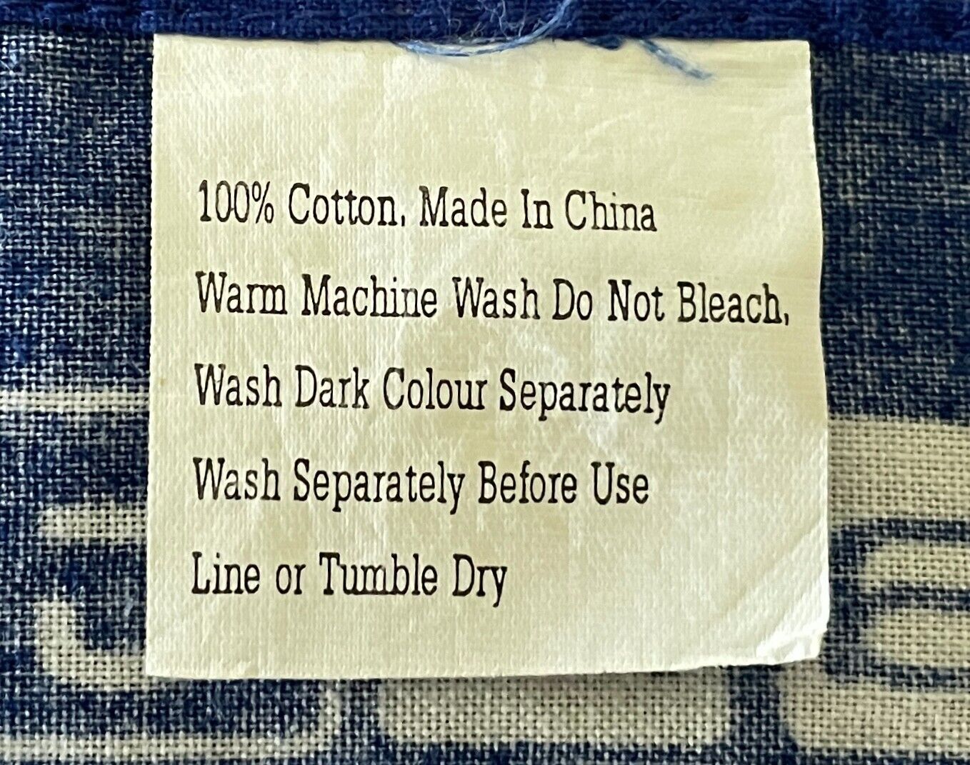 Bandana Cotton CANTEEN Blue & White Geo Stripe Print Neck Head Scarf 53cm x 55cm