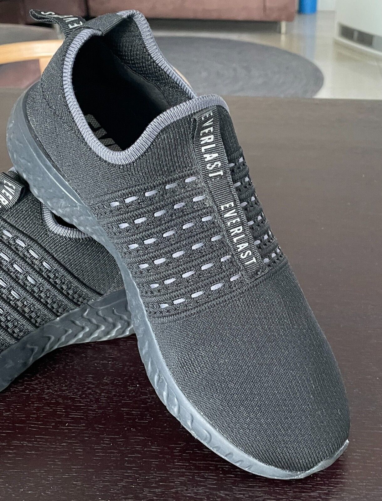 EVERLAST Mens "LaGuardia" Slip On Black Sneakers Active Size 7