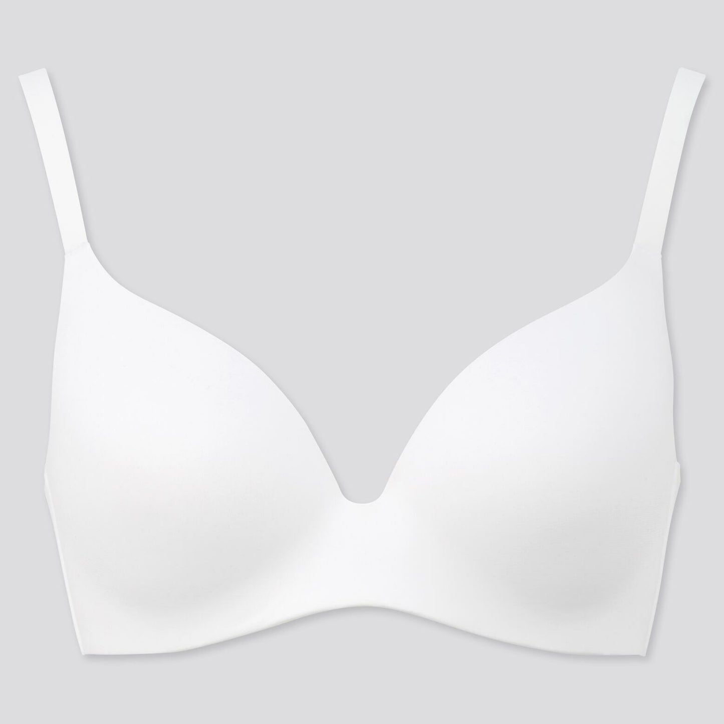 UNIQLO "Beauty Light" Bra 16 18 E F G White Wireless Smooth Moulded Ladies NEW