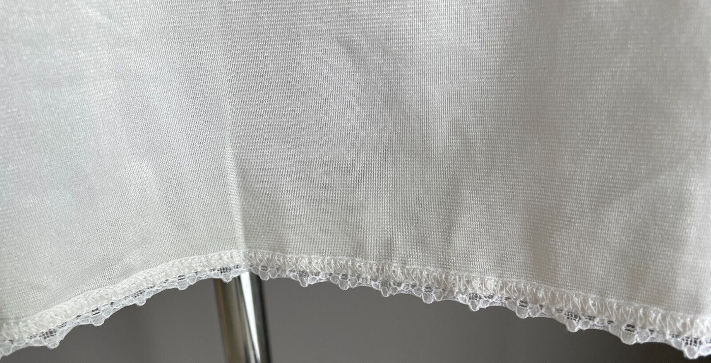 ST MICHAEL Petticoat Full Slip White Lace Nylon Ladies Size 38 16 NEW Vintage