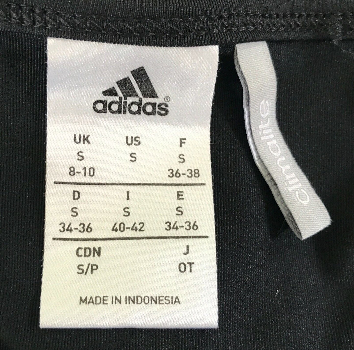 ADIDAS Tank Top Black "Climalite" Racer Back Running Training Sports Size 10 Gym