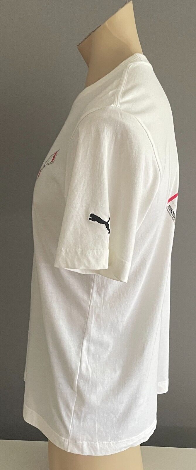 PUMA T-Shirt White Hong Kong Double Bar Code Graphic Print Top Mens Size XL Rare