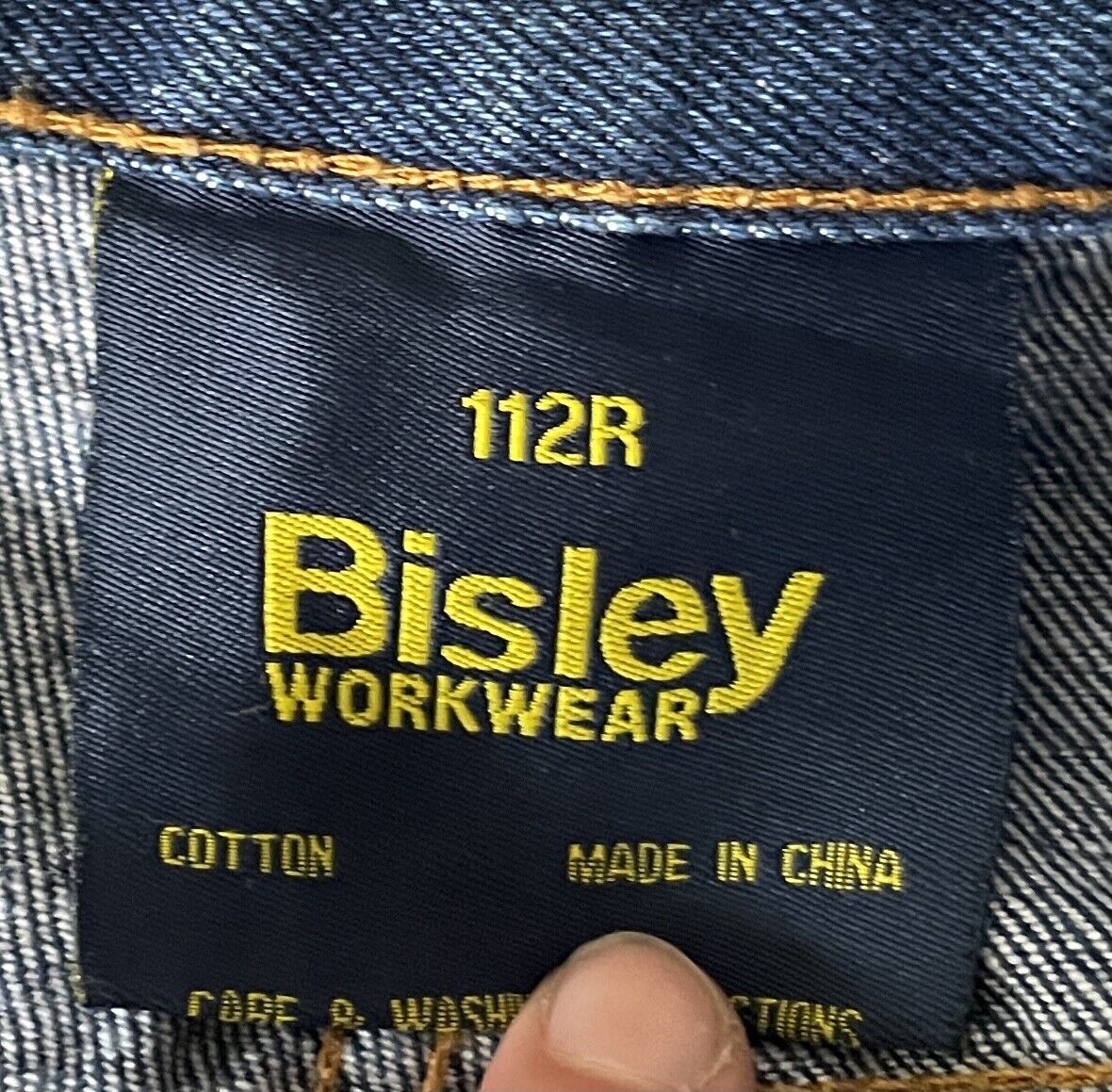 BISLEY WORKWEAR "Rough Rider" Jeans Blue Denim Full Length Mens Size 112R NEW