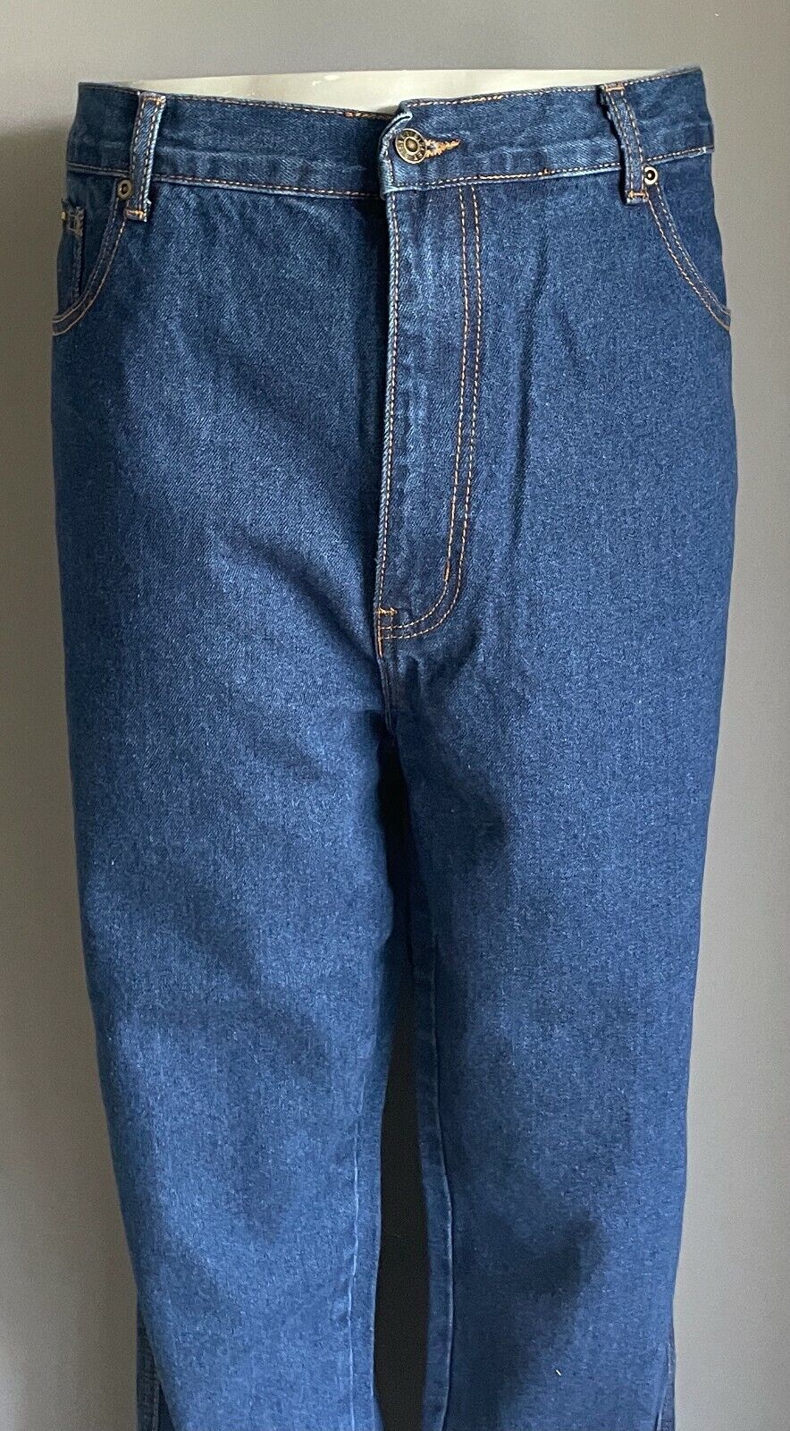 BISLEY WORKWEAR "Rough Rider" Jeans Blue Denim Full Length Mens Size 112R NEW