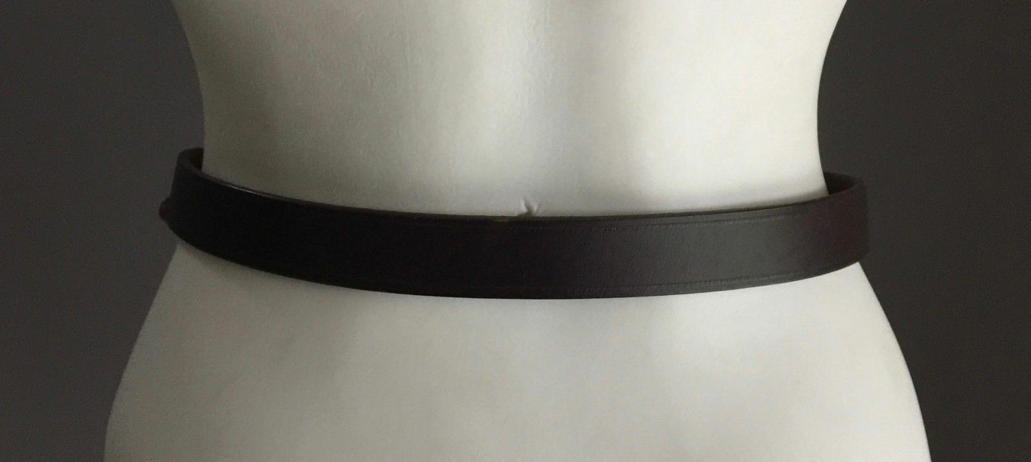 R M WILLIAMS Leather Belt 3cm Brown Horseshoe Buckle Mens Size 29" Waist 73cm