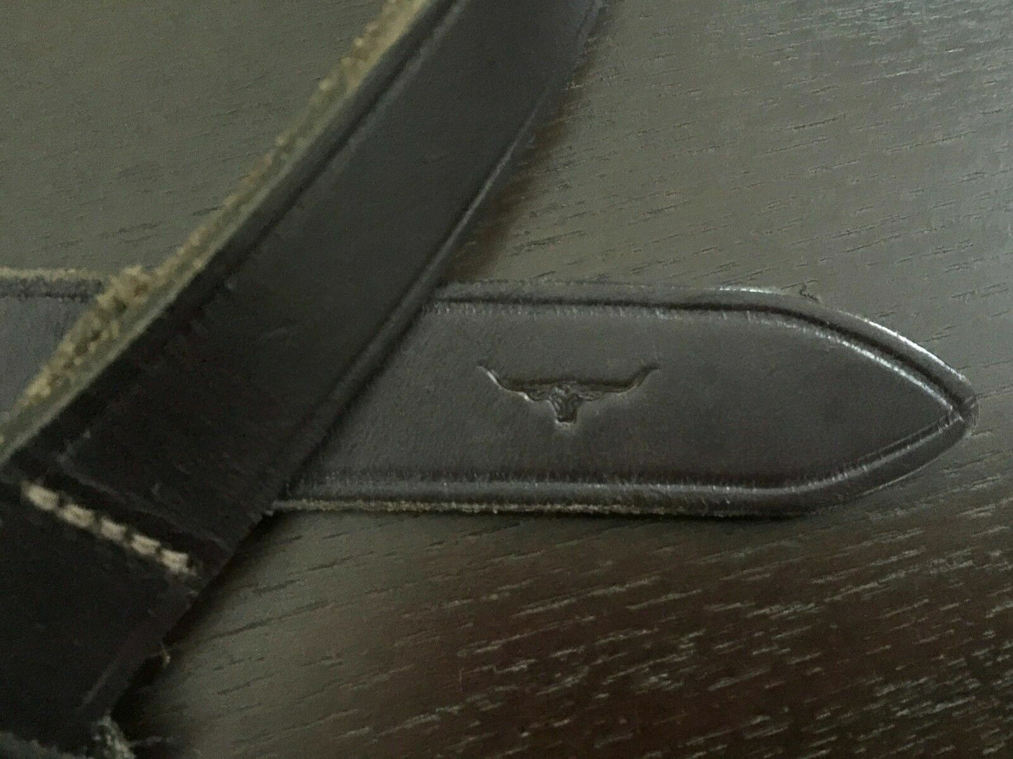 R M WILLIAMS Leather Belt 3cm Brown Horseshoe Buckle Mens Size 29" Waist 73cm