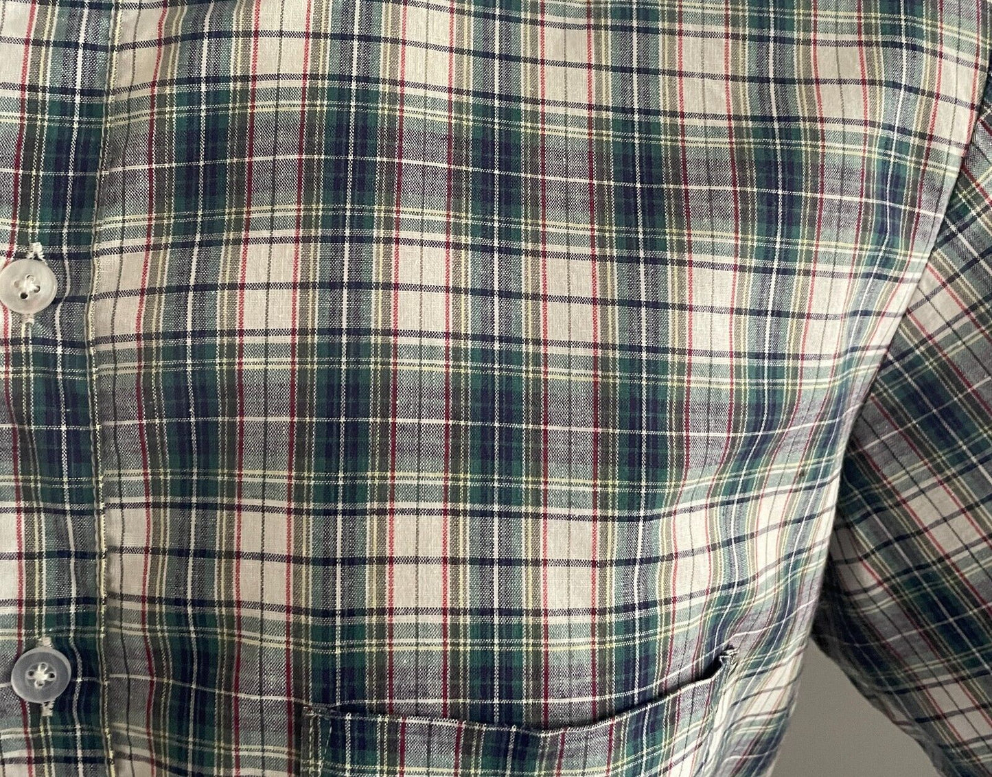 METRO Shirt Multicolour Check Mens Size L Classic Fit Short Sleeve Cotton NEW