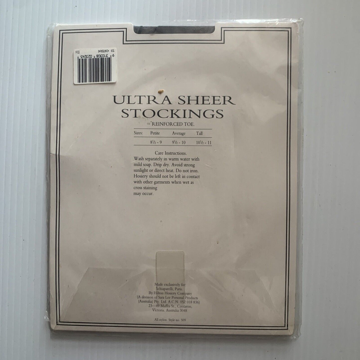 2 Pairs 1980’s Schiaparelli Paris ULTRA SHEER Stockings Chateau Petite 8 1/2-9