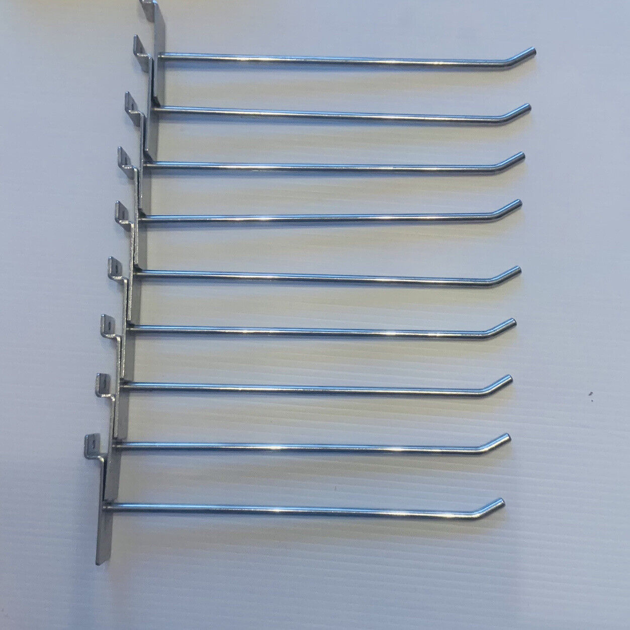 23 X 25cm Chrome Slat Wall Hook Shop Garage Retail Store Display Silver Slatwall