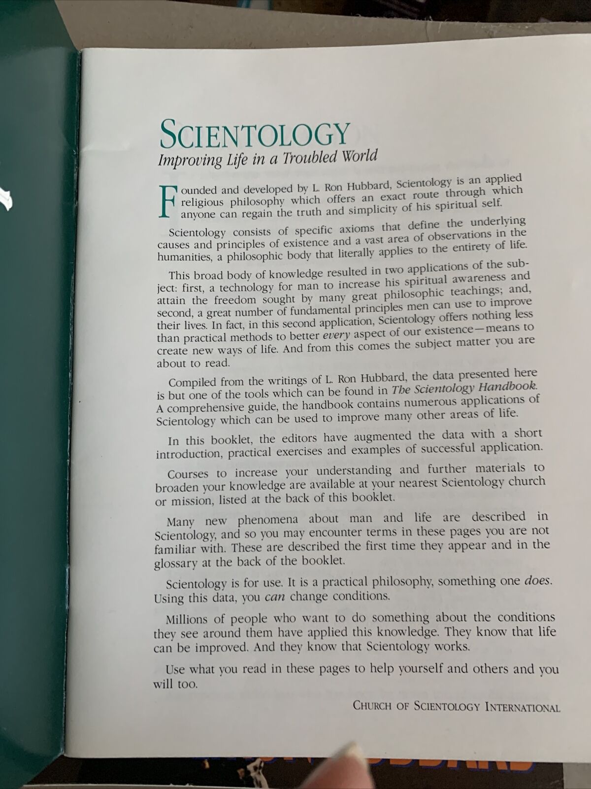 Basics Of Organizing Scientology Handbook 1994 The Works Of  L. Ron Hubbard PB