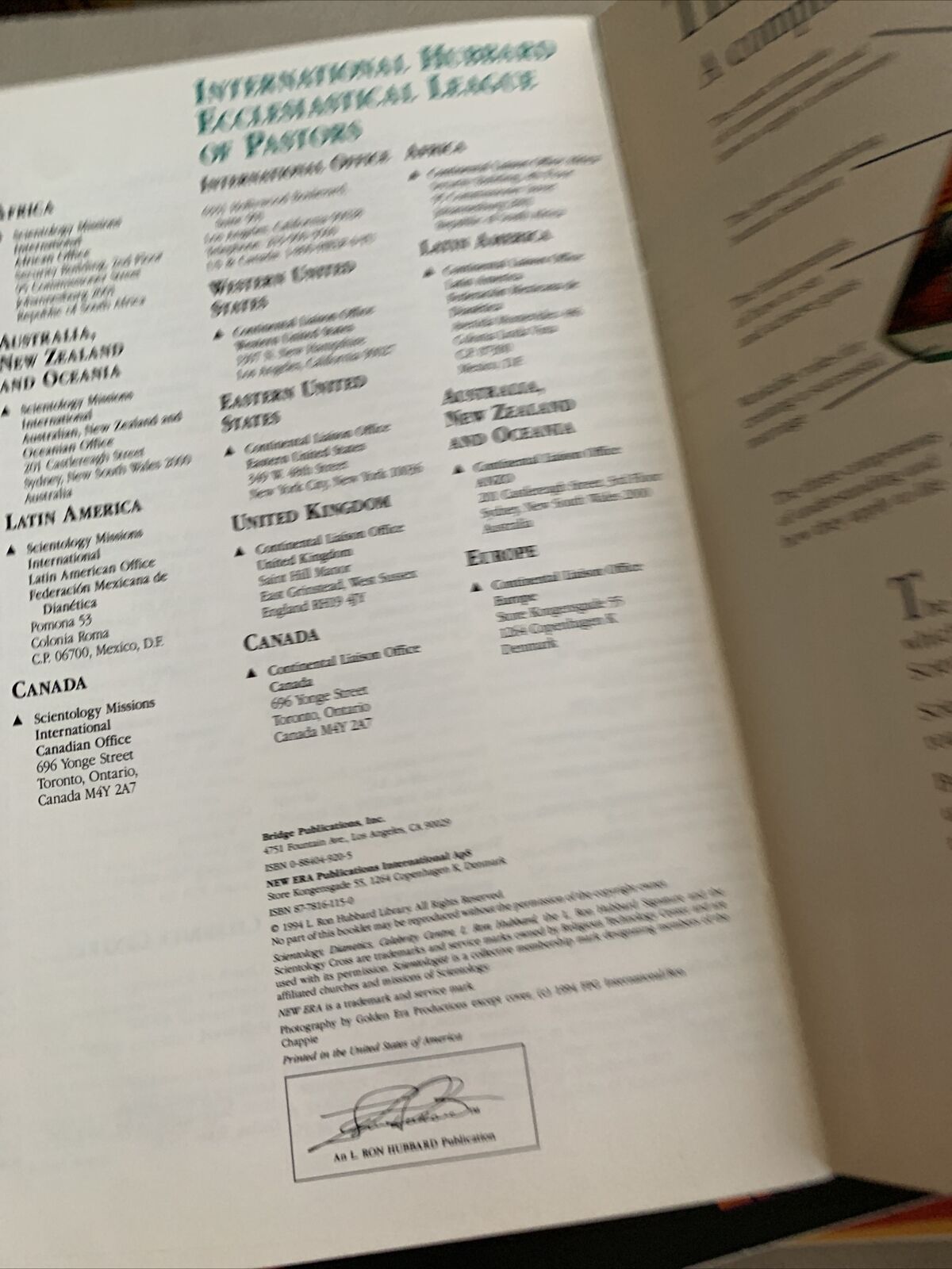 Marriage Scientology Handbook 1994 The Works Of  L. Ron Hubbard PB