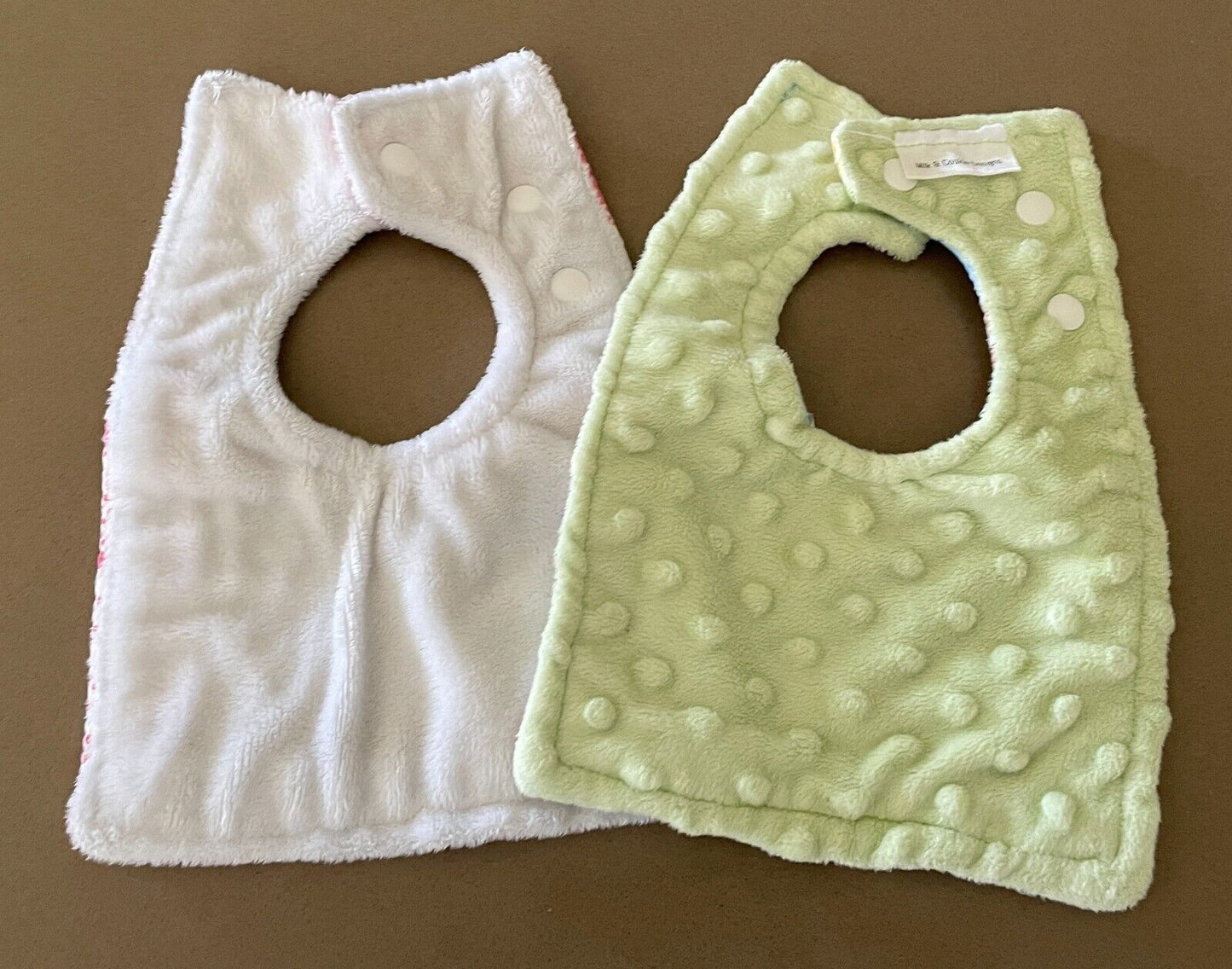 Baby Girl MILK & COOKIE DESIGNS 2 x Reversible Bibs Newborn Multicolour & Print