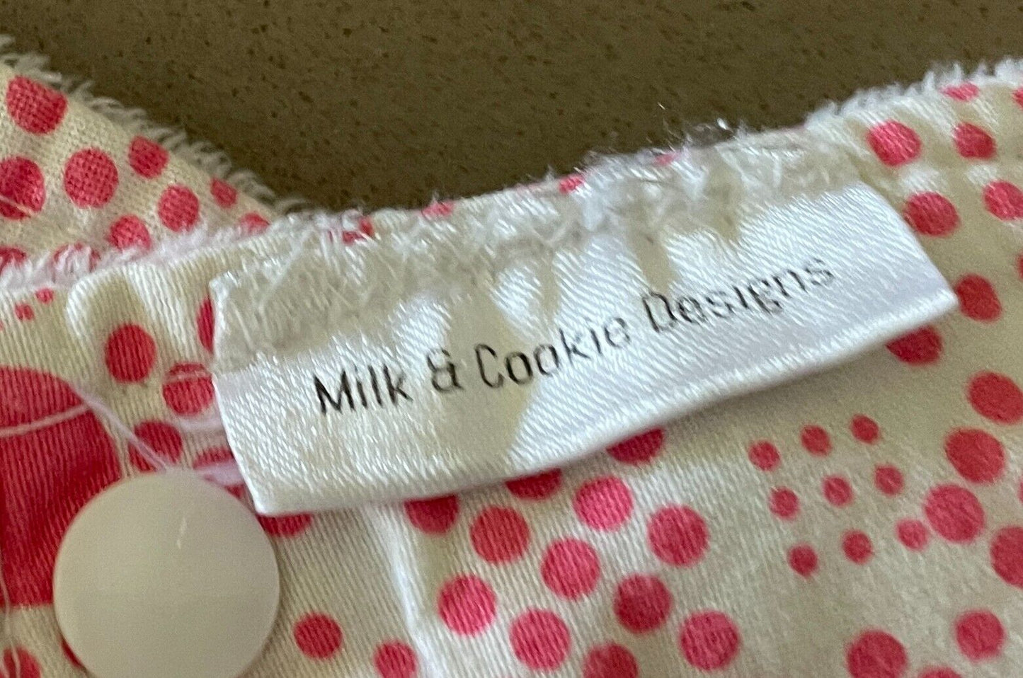 Baby Girl MILK & COOKIE DESIGNS 2 x Reversible Bibs Newborn Multicolour & Print