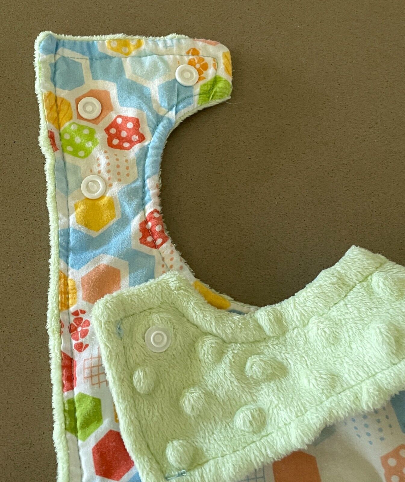 Baby Girl MILK & COOKIE DESIGNS 2 x Reversible Bibs Newborn Multicolour & Print