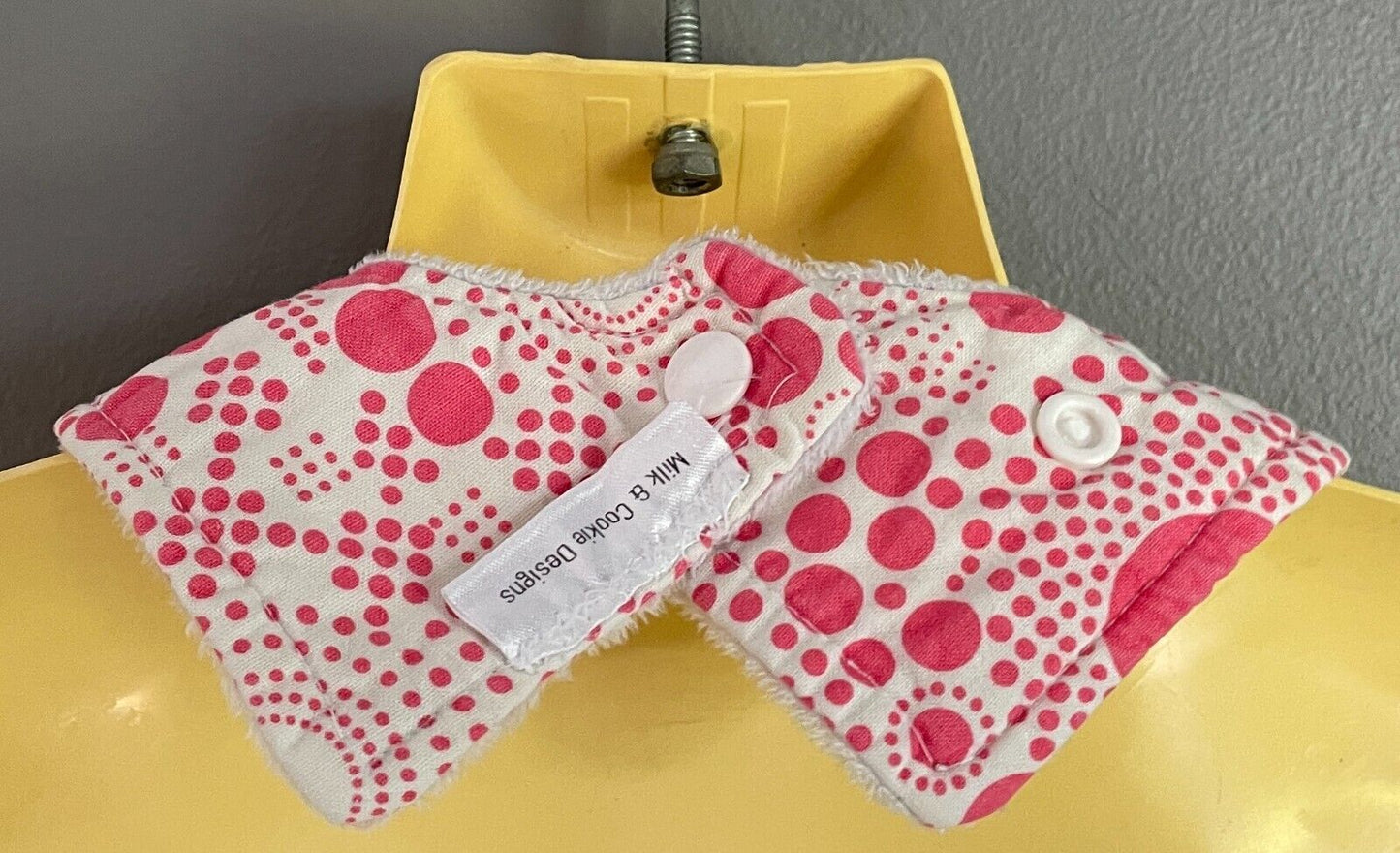 Baby Girl MILK & COOKIE DESIGNS 2 x Reversible Bibs Newborn Multicolour & Print