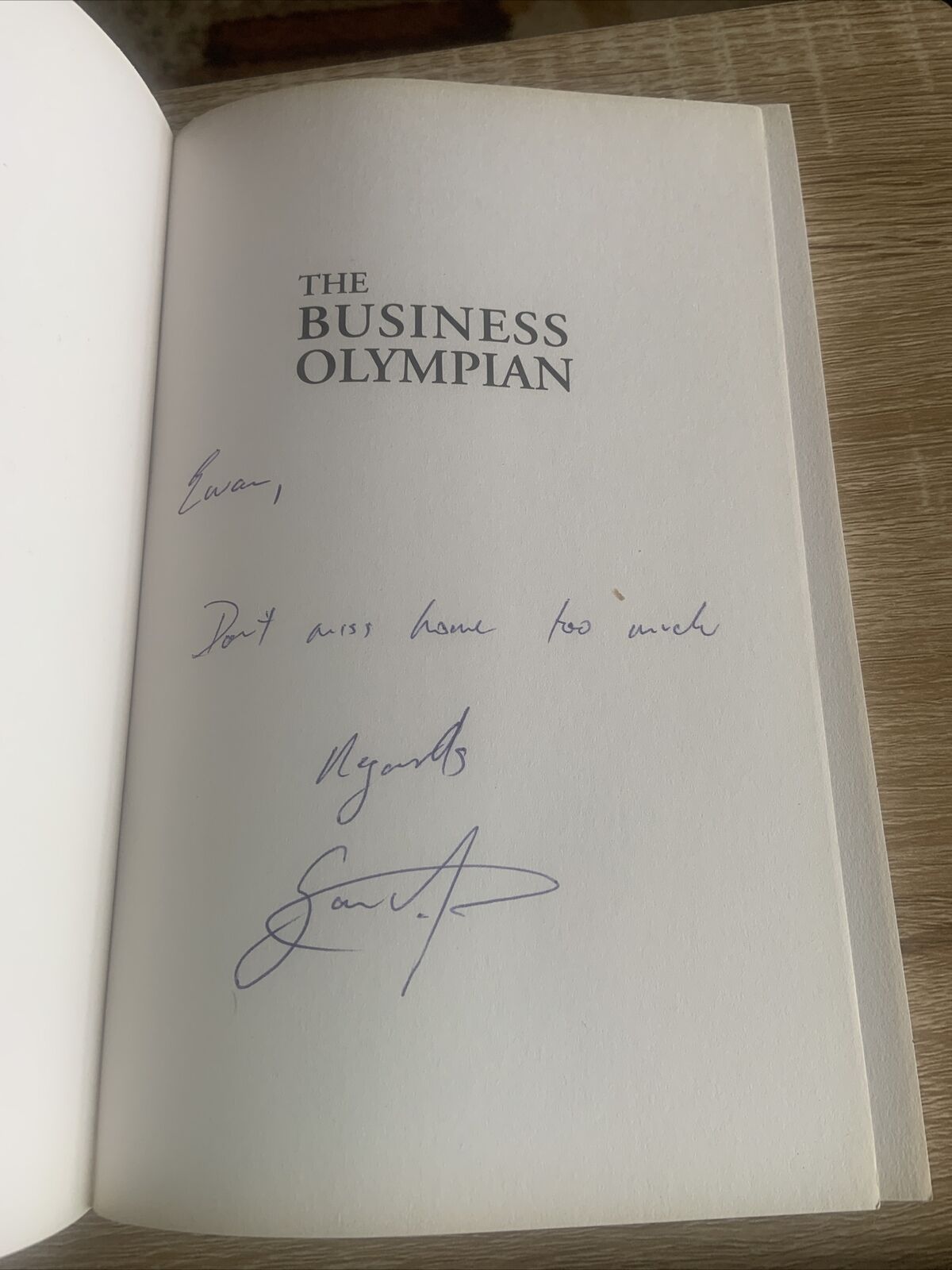 Autographed Gavin Freeman THE BUSINESS OLYMPIAN OVERCOMING HURDLES PB Book 2008