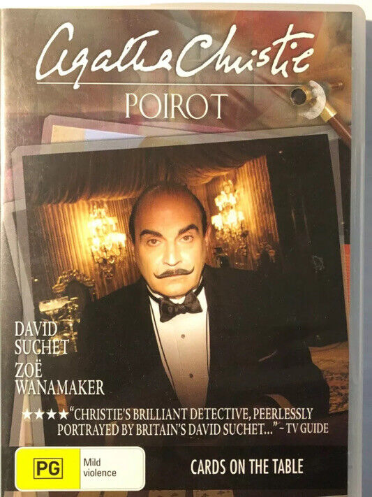 Cards on the Table POIROT Agatha Christie David Suchet Like New Mystery Murder