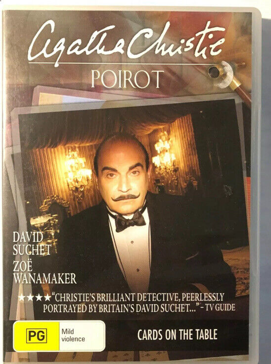 Cards on the Table POIROT Agatha Christie David Suchet Like New Mystery Murder