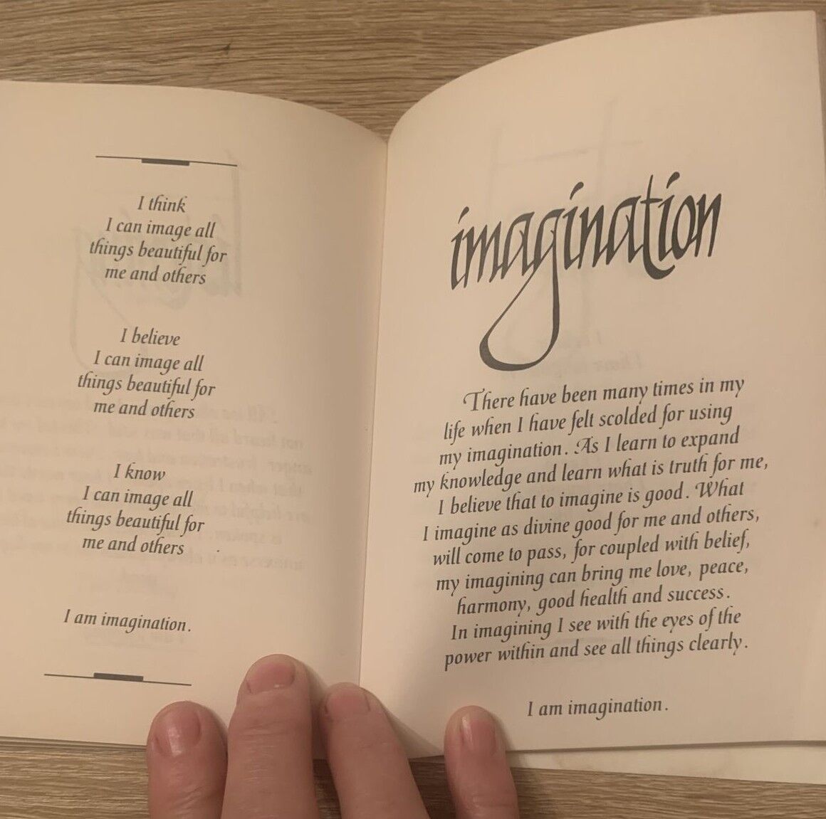 I THINK I BELIEVE I KNOW " LOVE AND PEACE THROUGH AFFIRMATION " Carole Daxter PB