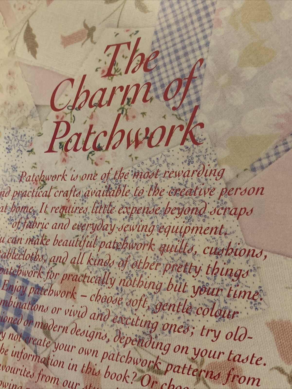TREASURY OF PATCHWORK Applique & Quilting Book Family Circle Cushions Kimono PB