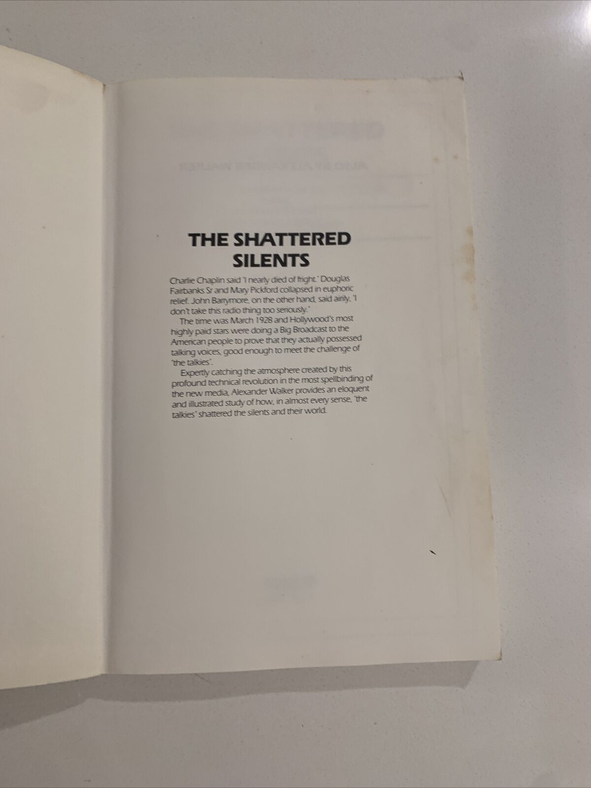 THE SHATTERED SILENTS How the Talkies Came to Stay Alexander Walker PB 1986
