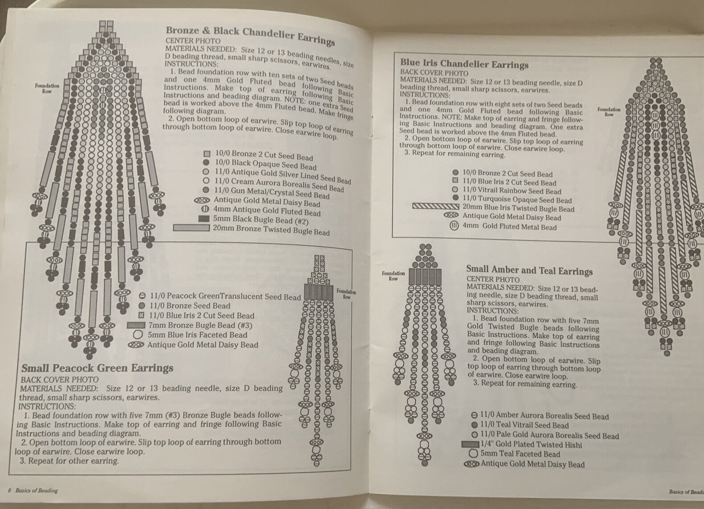 BASICS OF BEADING Sara Cantrell 24 Romantic Projects No 3021 1994 Jewellery Vtg