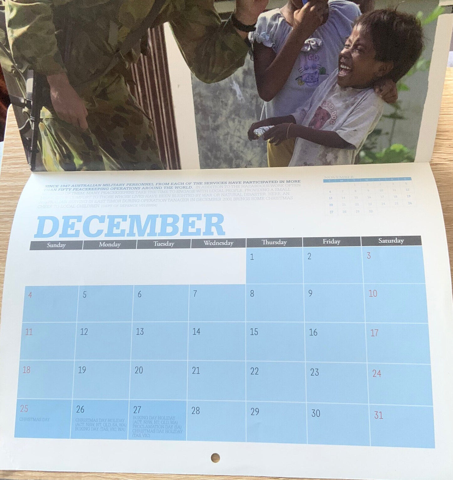 New 2011 Wall Calendar Generations of Service Dept of Veteran Affairs ANZACS