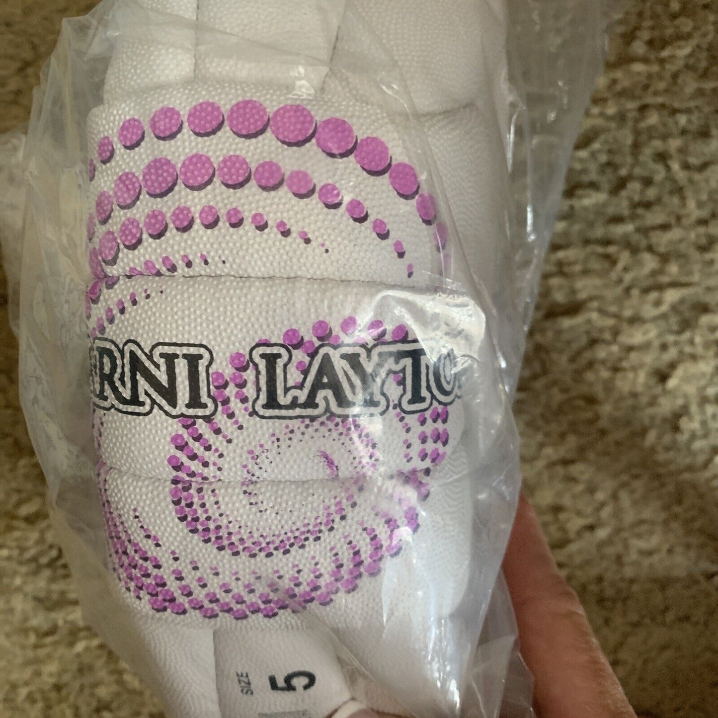 New SHARNI LAYTON Netball Match Ball Action Sz 5 India SS Swirl Pink 1.5kg Flat