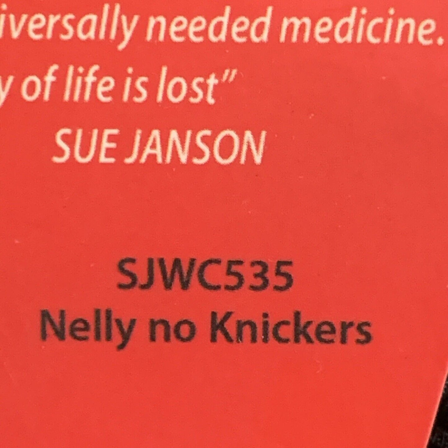 New WINE SAC ‘ Nelly No Knickers ’ Sue Janson Australia Design Neoprene Novelty