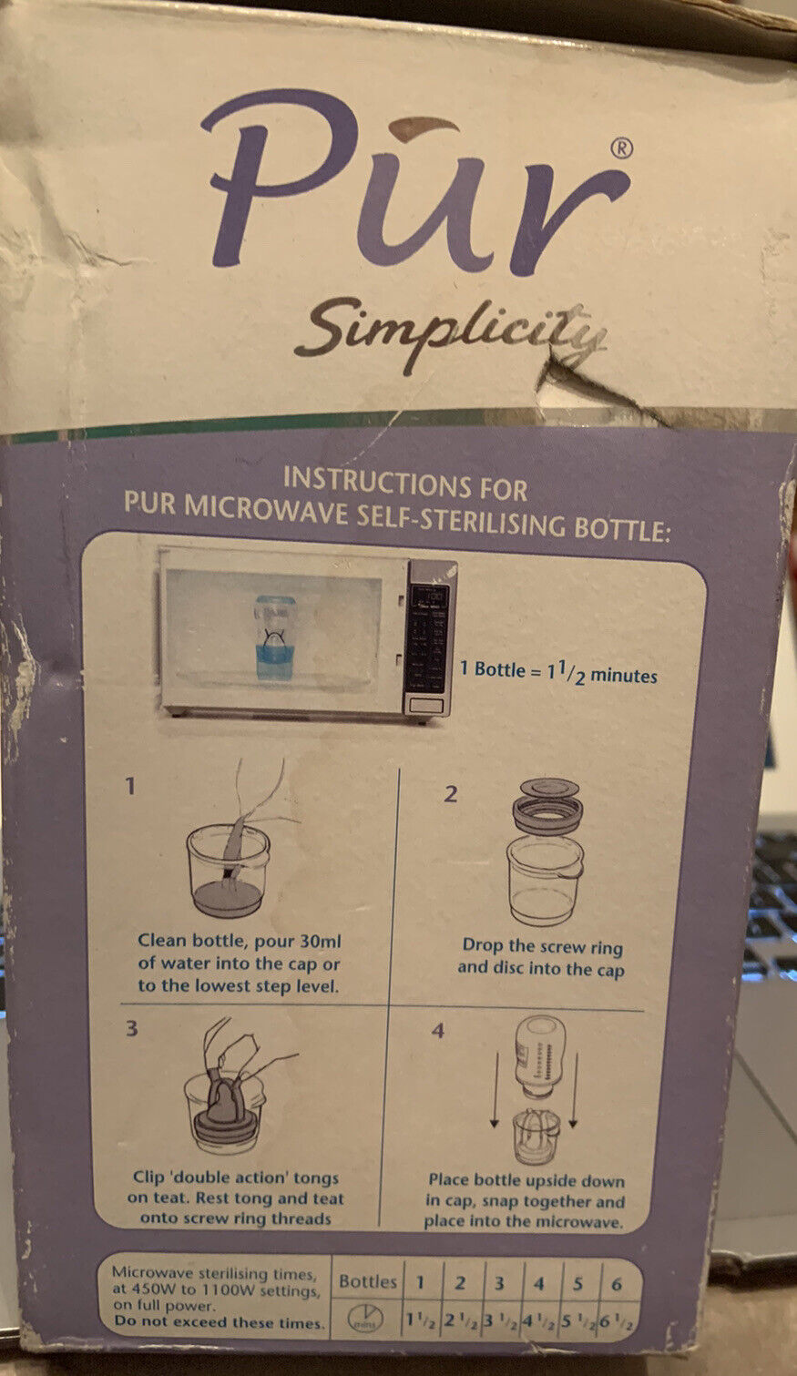 New TOMMEE TIPPEE PUR SIMPLICITY Breast Pump Kit In Box unopened