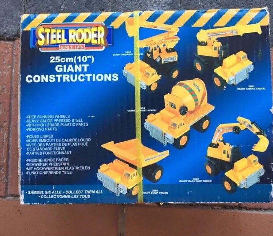 25cm STEEL RODER Giant Constructions Crane Die Cast Metal & Plastic RX-3503 NEW
