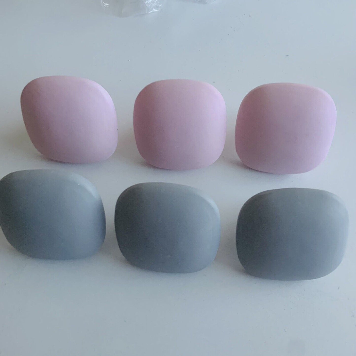 10 x Sq WOODEN WALL HOOKS Pink Grey Clothes Towel Robe Coat Hanger Nursery Bath