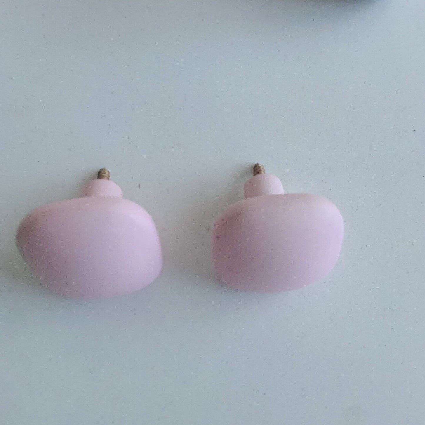 10 x Sq WOODEN WALL HOOKS Pink Grey Clothes Towel Robe Coat Hanger Nursery Bath