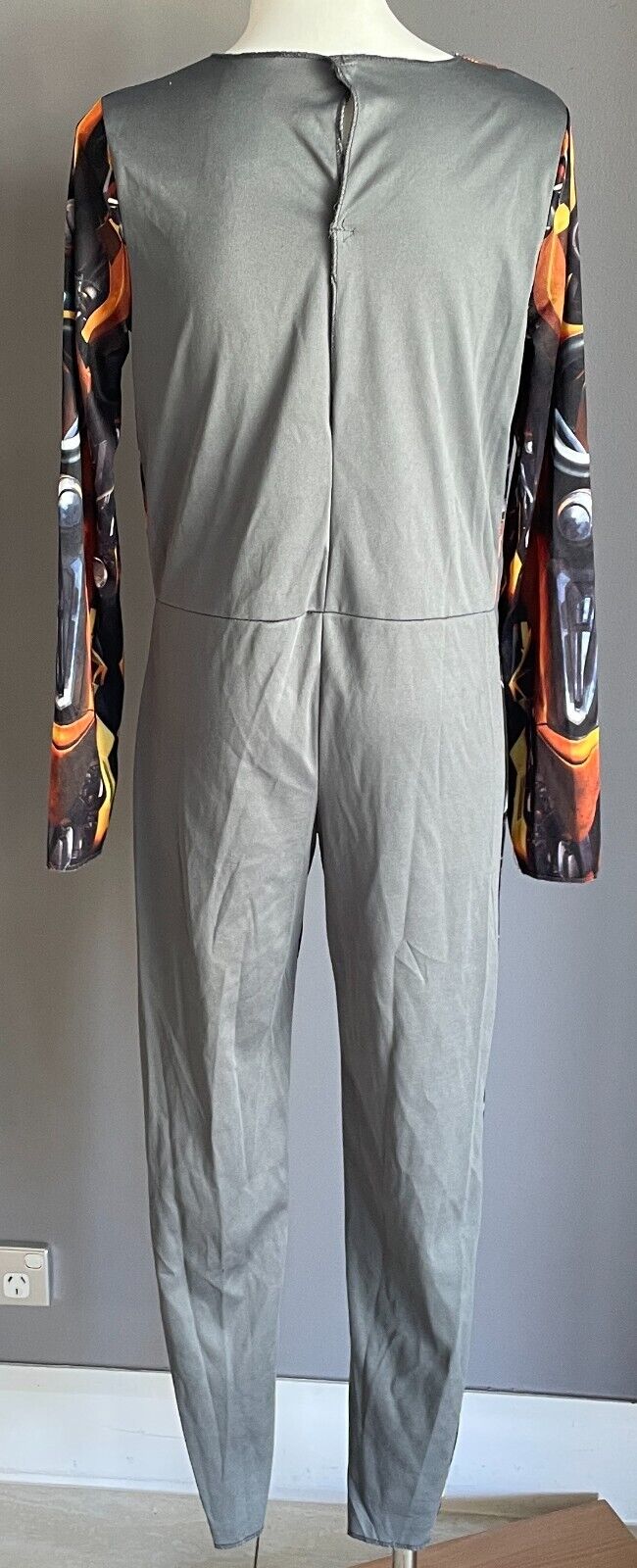 TRANSFORMERS Unisex Kids One Piece Long Sleeve Costume + Gloves Size L/10 - 12