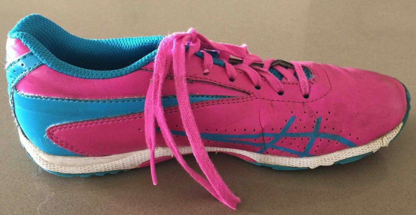 ASICS Running Shoe Pink Blue White Gel-Storm Girl 2 Girls Size 22cm US 3 EU 35