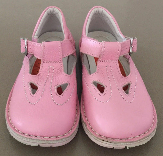 CHICCO Mary Jane Shoes Light Pink Leather  Girls Size 28 / 18.5 cm NEW Vintage